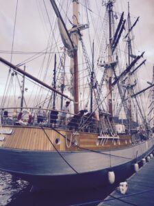 Bateau à quai - Fête des vieux gréements à Paimpol - A voir depuis le Studio Quai Loti - Location vacances en Bretagne